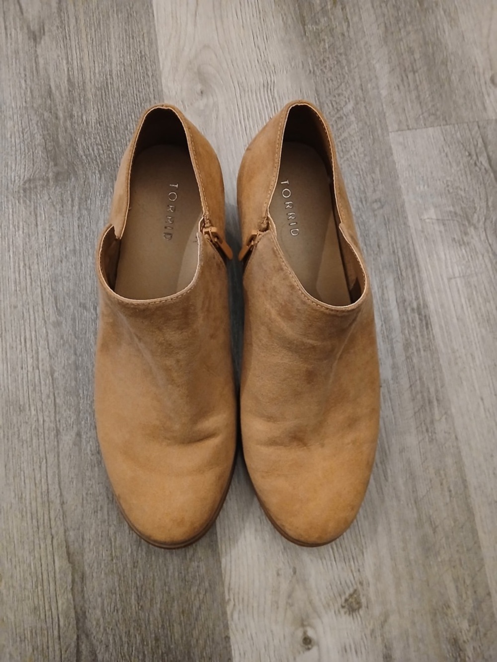 torrid Women's Tan Suede Ankle Booties